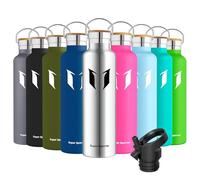Super Sparrow Botella Agua Acero Inoxidable - Botella Agua Niños - 1L - Botella Termica Boca Estándar - Sin BPA, para Niños & Adultos, Deporte, Oficina, Yoga, Ciclismo