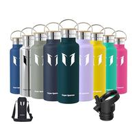 Super Sparrow Botella Agua Acero Inoxidable - Botella Agua Niños - 620ml - Botella Termica Boca Estándar - Sin BPA, para Niños & Adultos, Deporte, Oficina, Yoga, Ciclismo