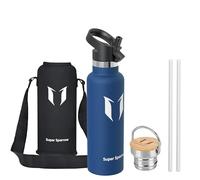 Super Sparrow Botella Agua Acero Inoxidable - Botella Agua Niños - 620ml - Botella Termica Boca Estándar - Sin BPA, para Niños & Adultos, Deporte, Oficina, Yoga, Ciclismo