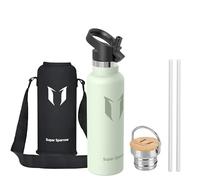 Super Sparrow Botella Agua Acero Inoxidable - Botella Agua Niños - 620ml - Botella Termica Boca Estándar - Sin BPA, para Niños & Adultos, Deporte, Oficina, Yoga, Ciclismo