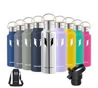 Super Sparrow Botella Agua Acero Inoxidable - Botella Agua Niños - 620ml - Botella Termica Boca Estándar - Sin BPA, para Niños & Adultos, Deporte, Oficina, Yoga, Ciclismo