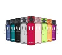 Super Sparrow Botella de Agua Deportiva - 500ml - Sin BPA (Transparente- Rojo Imperial)
