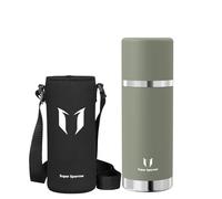 Super Sparrow Botella Termica - 750ml - Termo de Acero Inoxidable - Cantimplora Sin BPA - Termo Cafe - Tapa Antifugas Que Sirve de Taza - Se Mantiene Caliente 12 o Frío 24 Horas