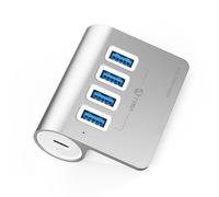 Super Speed 10Gbps 4Port USB 3.2 Hubs USB Splitter Aluminum Designs 5V3A Fuente de alimentación para múltiples dispositivos, computadoras Hub
