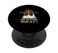 Super State Trooper Cat Shirt Not So Funny Meow is it Camisa PopSockets PopGrip Adhesivo