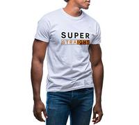 Super Straight Camiseta de Hombre Blanca Size M
