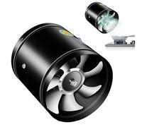 Súper succión multifuncional, extractor silencioso, potente extractor silencioso, ventilador de ventilación Extractor de cocina de aleación de aluminio con rejilla protectora, ventilador de ventilació