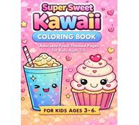 Super Sweet Kawaii Coloring Book for Kids Ages 3-6, Cute Food Coloring Book | Fun & Easy Designs for Toddlers and Preschoolers: Adorable Kawaii Food Characters, simple and Big Designs for Little Hands