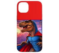 Super T-Rex Dinosaurio Superhéroe Carcasa para iPhone 14 Plus