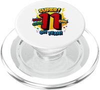 Super undécimo cumpleaños, cómic, Arte Pop, guau, Genial, Dios mío, oh, sí, niños PopSockets PopGrip para MagSafe