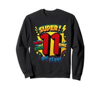 Super undécimo cumpleaños, cómic, Arte Pop, guau, Genial, Dios mío, oh, sí, niños Sudadera