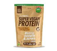 Super Vegan Protein Vegana de Cacahuete y Maca, 25g de Proteína, Sin Azúcares Añadidos, Sabor Cacahuete, 400g