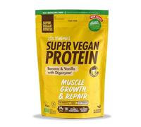 Super Vegan Proteína Vegetal Banana & Vanilla 400g, 100% Natural, Hemp Source, Plant-based Diet, Sin Azúcares Añadidos