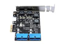 Super Velocidad Ordenador Personal IE a 2 Port 19PIN USB 3.0 Tarjeta de Riser Pci -e a Doble Interno 20pin Adaptador convertidor Tarjeta Express Compatible with computadora