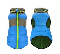 Super Warm Winter Dog Jacket Big Dog Clothes Coat with Reflective Design for Medium Lagre Dogs Pet Clothing Outfits (Blue 34code)