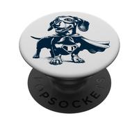 Super Weenie Hero - Perro Salchicha con Máscara y Capa PopSockets PopGrip Adhesivo