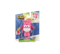 Super Wings - Avión Transformador Dizzy en Color Blanco Rosado de Aproximadamente 12 cm para niños, Juguete Convertible y Figura robótica