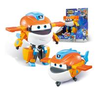 Super Wings Avión Transforming Supercharged Taki, Altura Aprox. 12,7 cm, 2-in-1 Transforming Figura de avión y Robot de Juguete para niños y niñas a Partir de 3 años