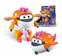 Super Wings Avión Transforming Supercharged Tiki, Altura Aprox. 12,7 cm, 2-in-1 Transforming Figura de avión y Robot de Juguete para niños y niñas a Partir de 3 años