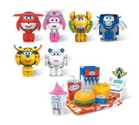 Super Wings Jett, Golden Boy, Dizzy, Donnie, Paul y Astra, Juguetes 6 pcs