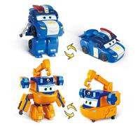 Super Wings Juguete transformable 2PCS Lucie & Marty, Figura de acción 2 en 1, Juguete Robot avión de 12,7 cm, acción transformable para niños y niñas a Partir de 3 años