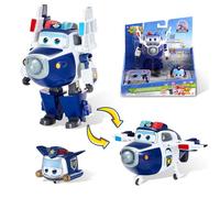 Super Wings Juguete transformable Paul & Super Pet Paul, Figura de acción 2 en 1, Robot avión de 12,7 cm, Juguete transformable para niños y niñas a Partir de 3 años, Azul