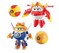 Super Wings S6 5 Pulgadas Transformación Jett y Paul - Super Power Robots Deformación a Avión Figuras de Acción Anime Kid Toys