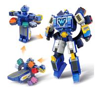 Super Wings Transformando juguetes de 10 pulgadas Aeronave Mundial Figuras Juguetes 3 en 1 Botos de rescate Figura Figura de juguete para nios d