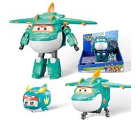 Super Wings Transforming Tino & Pet, Personajes Robot Transforming, Juguetes para Niños y Niñas de 3 4 5 6 7 8 años