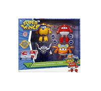 Super Wings Transforming x4 Aviones y Figuras robóticas transformables, Juguetes para niños a Partir de 3 años - Robots transformables de la 5ª Temporada de la Serie de animación 12 cm