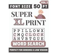 Super XL Font 50 pt Size Word Search VOL. 2: Designed for Seniors, Low Vision & Visually Impaired | 60 Relaxing Puzzles | 8.5x11 Inches | Thoughtful Gift for Parents, Grandparents & Loved Ones