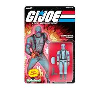Super7 G.I. Joe Reaction+ Wave 06 - Figura de acción de Ojos de Serpiente (Brillo Rojo, Veneno de Vidrio)