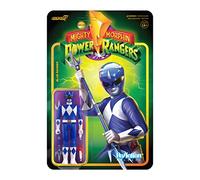 Super7 Mighty Morphin Power Rangers Blue Ranger - Figura de acción de Power Rangers de 3.75 pulgadas con accesorios, coleccionables clásicos y juguetes retro