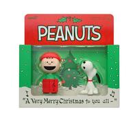 Super7 Peanuts Reaction Figures - 2 unidades Charlie Brown y Snoopy (Caroling) figura de acción