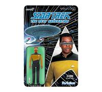 Super7 Star Trek: The Next Generation Lt. Commander La Forge - Figura de acción de Star Trek de 3.75 pulgadas con accesorio clásico de serie de televisión coleccionables y juguetes retro