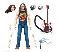 Super7 ULTIMATES! Cliff Burton (Superhero Poster) - Figura de acción de 18 cm con Accesorios, coleccionables de Heavy Metal y Juguetes Retro