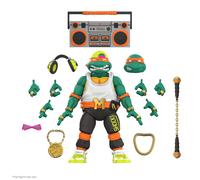 Super7 ULTIMATES! Mike el rapero de las Tortugas Ninja - Figura de acci n de 18 cm con accesorios, dibujos animados cl sicos y juguetes retro.