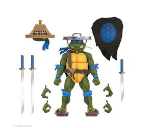Super7 ULTIMATES! Teenage Mutant Ninja Turtles Ninja Nomad Leonardo Figura de acción TMNT de 18 cm con accesorios, coleccionable del dibujo animado clásico y juguete retro