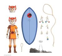 Super7 ULTIMATES! ThunderCats WilyKat - Figura de acción de 18 cm con accesorios, colección de dibujos animados clásicos y juguete retro