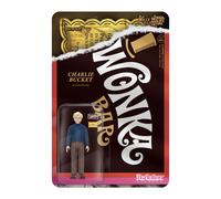 Super7 Willy Wonka y la fbrica de chocolate Charlie Bucket - 3.75 """" Figura de accin con accesorios coleccionables de pelculas clsicas y jugu