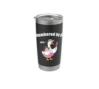 Superado en número por chicas Funny Dad Goose Vaso térmico de acero inoxidable de doble pared