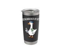 Superado en número por chicos divertido niño mamá ganso Vaso térmico de acero inoxidable de doble pared