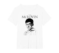 Superbad Yo Soy McLovin Camiseta, Mujer Tallas Grandes, Blanco, 1XL Grande