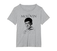 Superbad Yo Soy McLovin Camiseta, Mujer Tallas Grandes, Gris Jaspeado, 1XL Grande