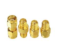 Superbat Adaptador SMA a RPSMA de 50ohm, Adaptador Coaxial SMA Macho/Hembra a RPSMA Macho/Hembra, 4Piezas kit de Adaptador de Cable RF para Radio, Antena WiFi, Cable de Extensión, Drone FPV etc.