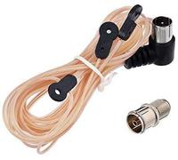 Superbat Antena de Radio FM, 75ohm UNBAL Antena Dipolo Interior, Antena Estéreo FM en Forma de T con Conector Macho Tipo F para Receptor Estéreo/De Casa, Radio Bose Wave etc.