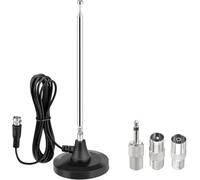 Superbat Antena FM para receptor estéreo, base magnética, antena de radio FM telescópica con cable de extensión de 10 pies para sintonizador de sistema de cine en casa