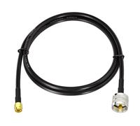 Superbat Cable adaptador SMA a PL259 SMA macho a UHF macho PL-259 cable de puente coaxial (3 pies RG58) para radio HAM y CB de mano, analizador de antena, carga ficticia, medidor SWR, etc.
