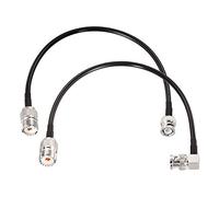Superbat Cable BNC a SO239 RG58 30cm, Cable UHF Hembra a BNC Macho+UHF Hembra a BNC Macho en Ángulo Recto, 50ohm Cable Coaxial de Extensión para Antena, Radio, Walkie Talkie, Escáner de Radio etc.