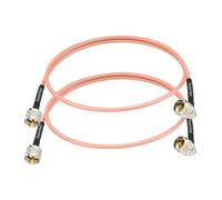 Superbat Cable coaxial CB de 3 pies RG400 en ángulo recto UHF PL-259 macho a macho, cable coaxial de baja pérdida, cables de puente de antena CB, 2 unidades para radio CB, radio HAM, analizador de